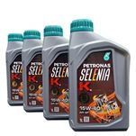 4 Litros de Óleo do Motor Petronas Selenia K 15W40 Semissintético API SP