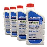 4 Litros de Óleo Lubrificante do Motor ACDelco SAE 0W20 Dexos 1 Gen 3 API SQ 100% Sintético