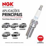 Vela de Ignição NGK TR6B-10 Ford Zetec Rocam - Ecosport - Escort - Fiesta - Focus - Ford Ka