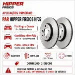 Par de Discos de Freio Dianteiros Ventilados Hipper Freios HF32 Fiat Argo Cronos Grand Siena Palio e Punto