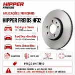 Disco de Freio Dianteiro Ventilado Hipper Freios HF32 Fiat Argo Cronos Grand Siena Palio e Punto — Unitário