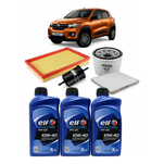 3 Litros Óleo Elf 10w40 + 4 Filtros Kwid 1.0 12v 3c 2017 até 2024