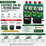 Kit Troca de Óleo Castrol 5W40 Magnatec + Filtros VW Gol Fox Voyage Up 2014 a 2023