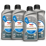 Kit 4 Óleos Motor TotalEnergies Quartz 7000 SL 15W40 Semissintético 1L