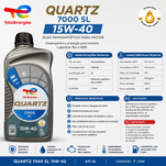 Óleo Motor TotalEnergies Quartz 7000 SL 15W40 Semissintético 1L