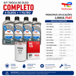 Kit Troca Óleo Total 15W40 4L + Filtro Wega WO120 Fiat