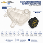 Reservatório Água Radiador + Tampa Cobalt Onix Prisma Spin Sonic Original GM