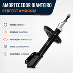 Amortecedor Dianteiro Clio 2012 em diante Perfect AMD0632