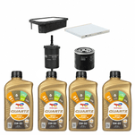 Kit Revisão 4 Litros de Óleo Lubrificante do Motor Total Quartz 9000 Future XT 5W30 + Kit de Filtros Mann Filter HB20 1.6 16V Flex 2012 até 2019