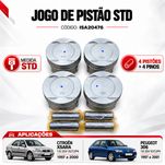 Jogo de Pistão STD com Pino Citroën Xsara Peugeot 306 1.8 16V XU7JP4 ISA20476